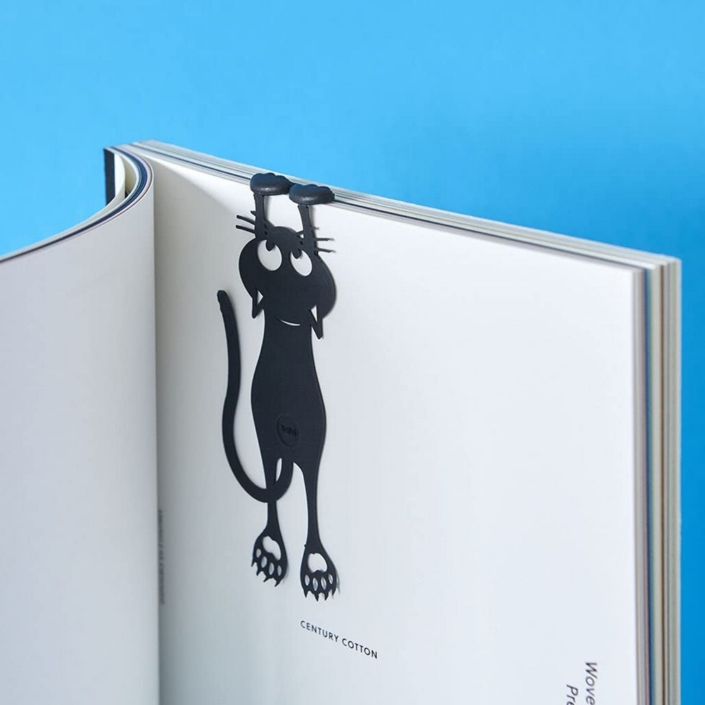 Balvi cat curious black plastic bookmark 12 cm Balvi